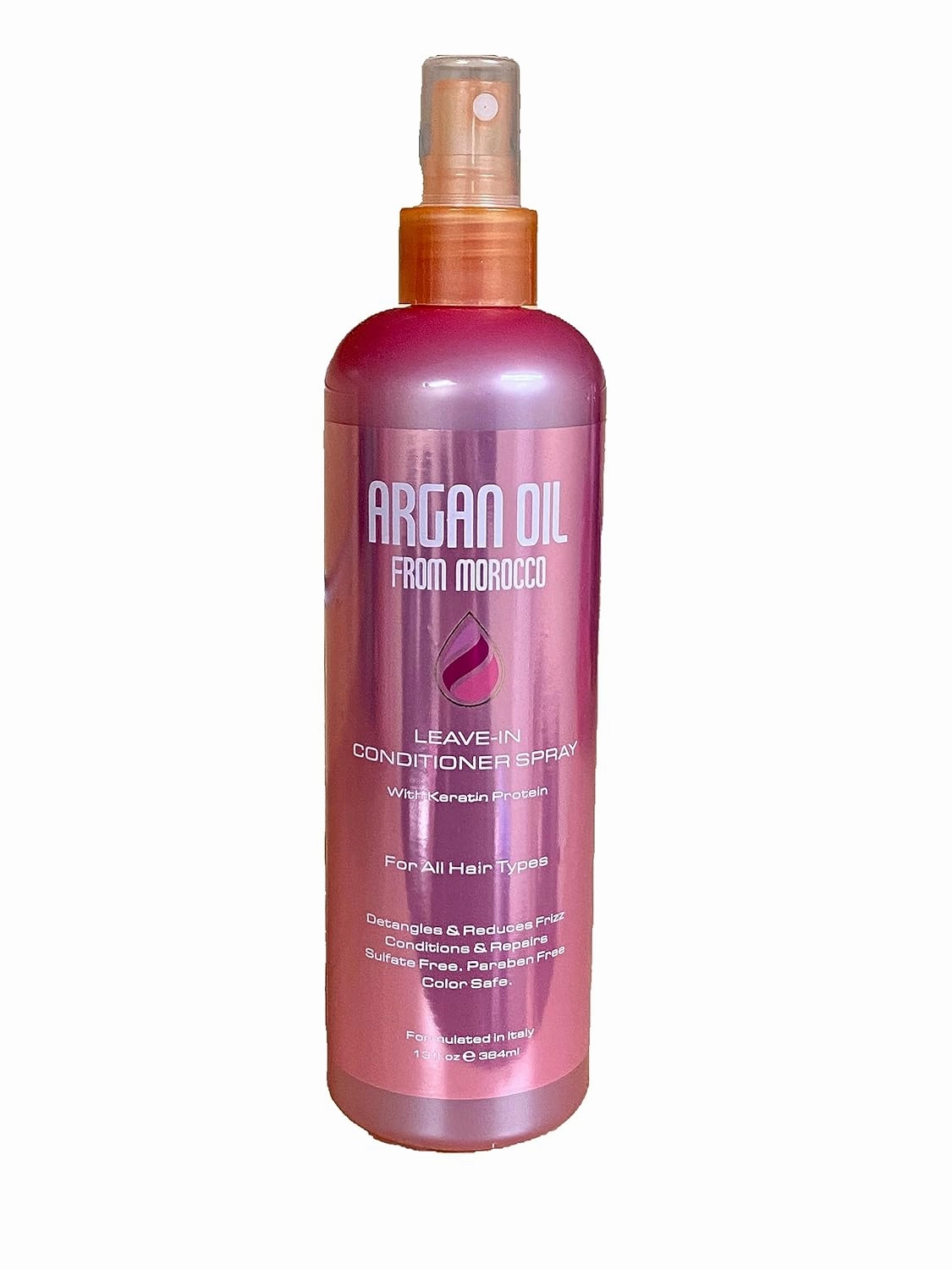 Argan Oil from Morocco Leave-In Conditioner Spray with Keratin & Silk Protein, 13 fl.oz. (384 ml)