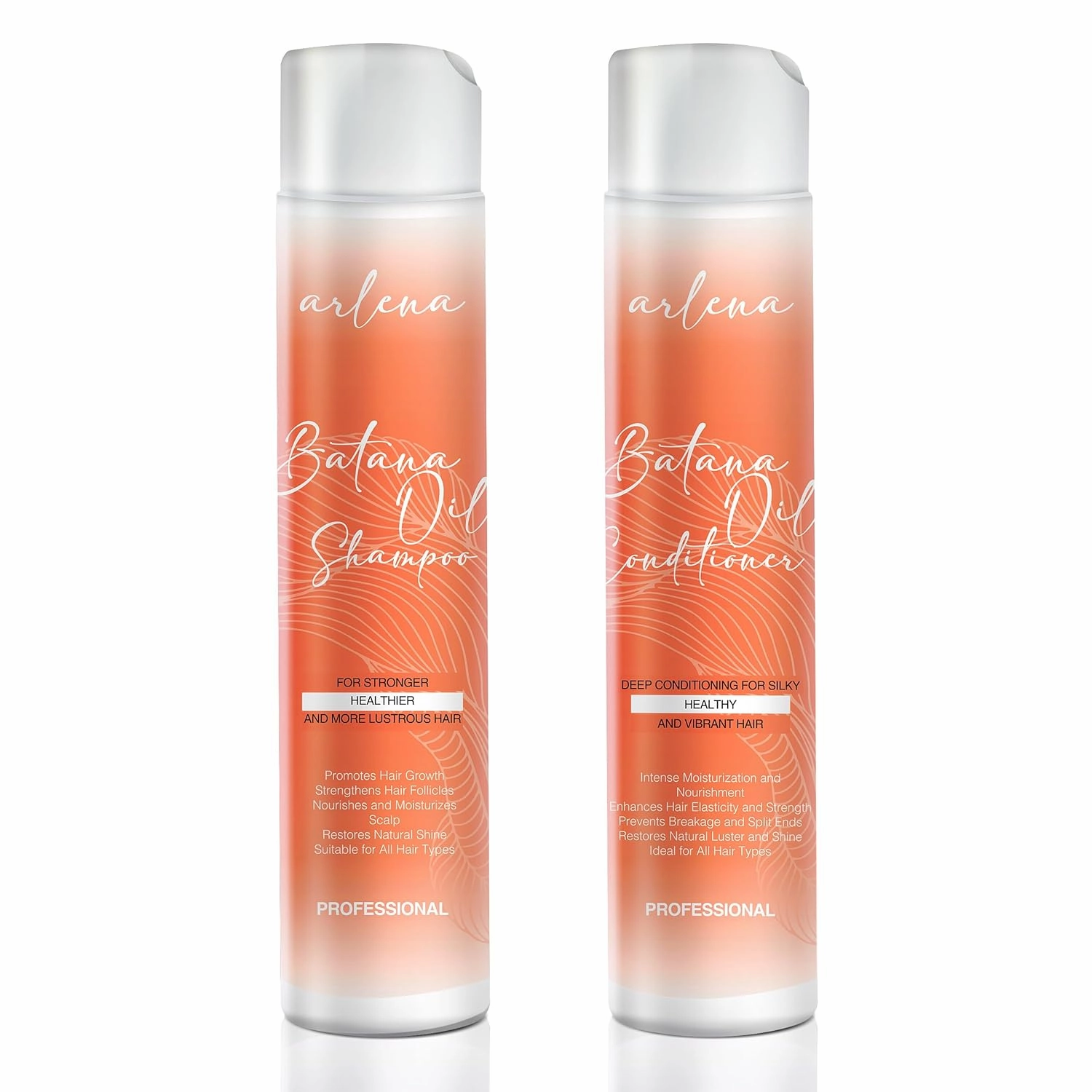 Arlena Batana Oil Shampoo and Conditioner Set - Made in USA - Promotes Hair Growth, Deep Conditioning, Nourishing & Moisturizing for Silky, Healthy, Lustrous Hair - Ideal for All Hair Types