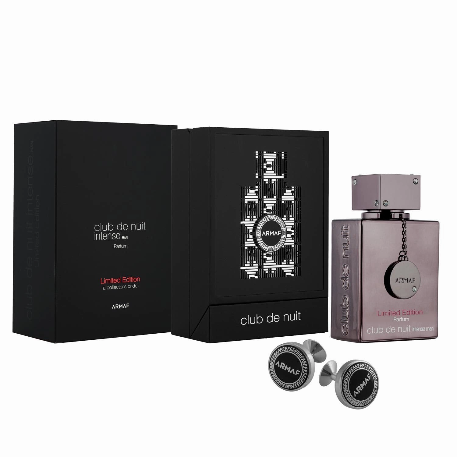 Armaf Club De Nuit Intense Limited Edition for Men Parfum Spray, 3.6 Ounce (with Cufflinks)
