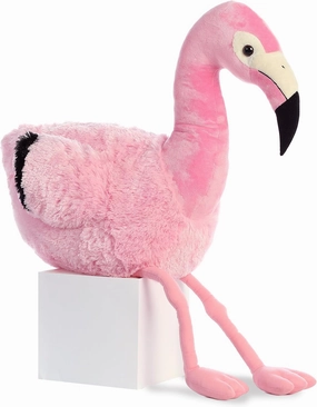 Aurora® Adorable Super Flopsie™ Flamingo Stuffed Animal - Playful Ease - Timeless Companions - Pink 34 Inches