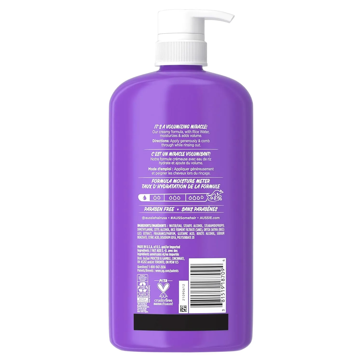 Aussie Miracle Volume Conditioner, Paraben-Free, Volumizing, 30.4 oz, 4-pack