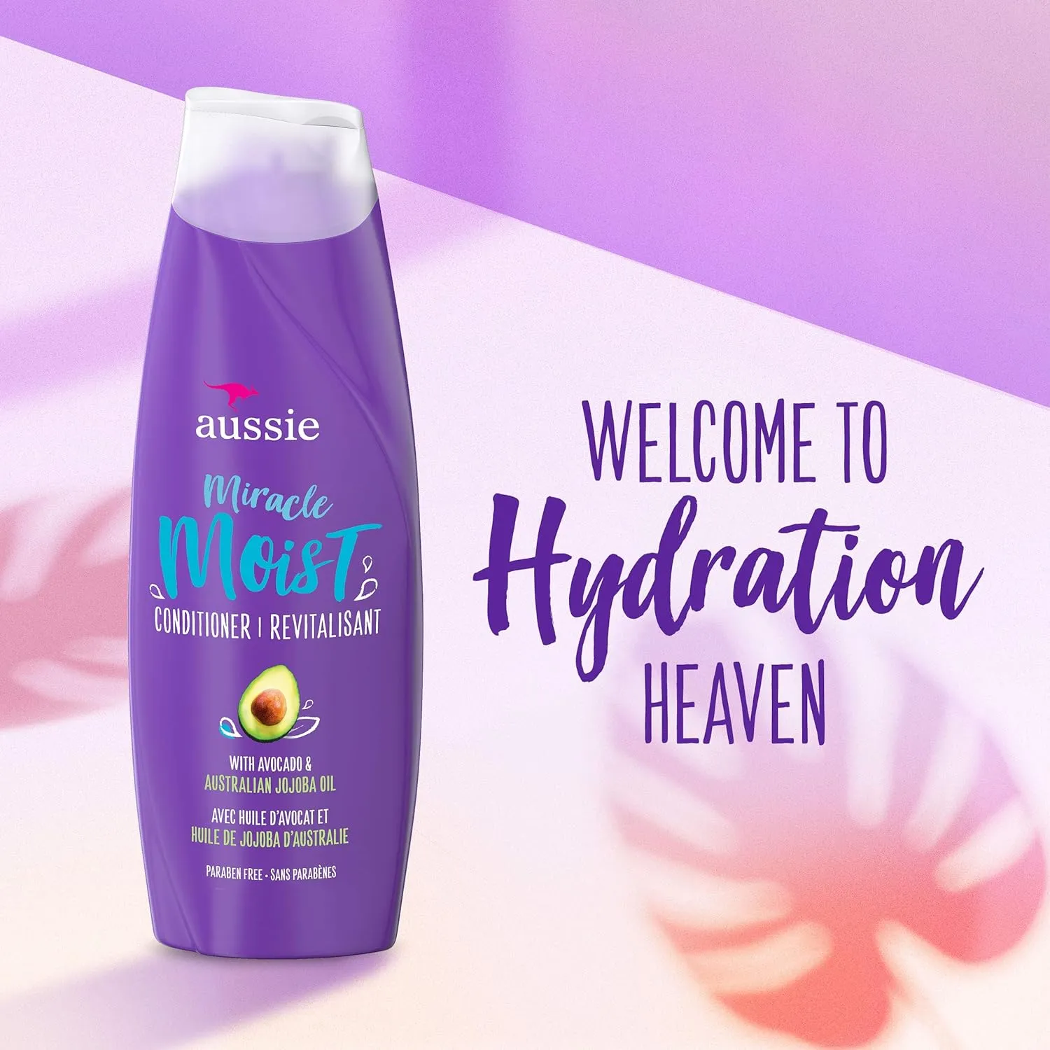 Aussie Paraben-Free Miracle Moist Conditioner w/Avocado & Jojoba Oil For Dry Hair, 12.1 fl oz