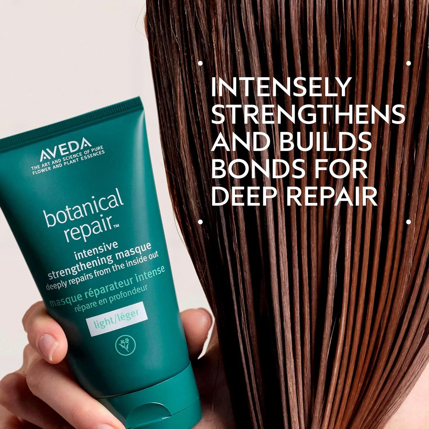 Aveda Botanical Repair Intensive Strengthening Masque Light | Bond-Building Hair Mask for Stronger Hair | Deep Conditioner | Detangles, Softens Fine to Medium Hair | 98% Naturally Derived*