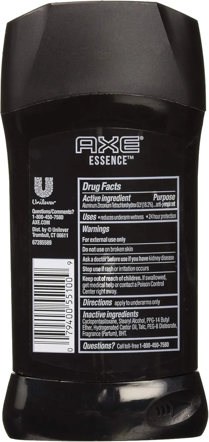 Axe Antiperspirant, Essence 2.70 oz - Pack of 6, (Packaging May Vary)