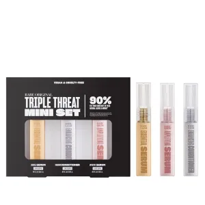 Babe Original Triple Threat Mini Set, Includes Babe Lash Essential Serum & Enhancing Conditioner   Babe Brow Amplifying Serum, 1 mL, 3 Pack