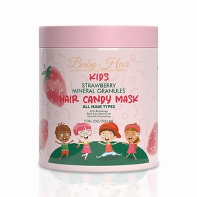 Baby Hair - Strawberry Mineral Hair Candy Mask, Sulfate-Free Kids Hair Conditioner, With Strawberry Oil, Camellia Oil, and Biotin, 10 fl.oz.