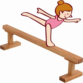 Balance Beams for Gymnastics at Home, Wooden Pro Kids Training Walking Beams Toddler, Floor Beam Gym Equipment for Beginners Athlete Children Practice ( Size : 150cm(59.1in) long/8cm(3.1in) width )