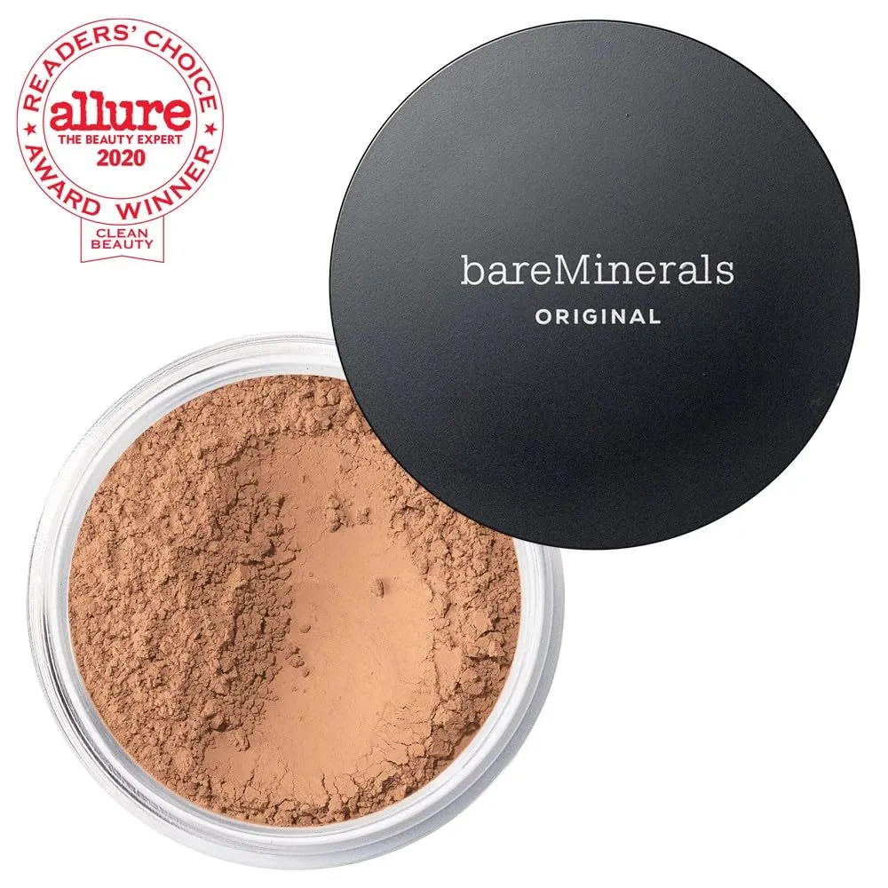 bareMinerals Original Loose Powder Foundation SPF 15, Lightweight Mineral Loose Powder Foundation Makeup, Buildable Coverage, Talc Free, Vegan