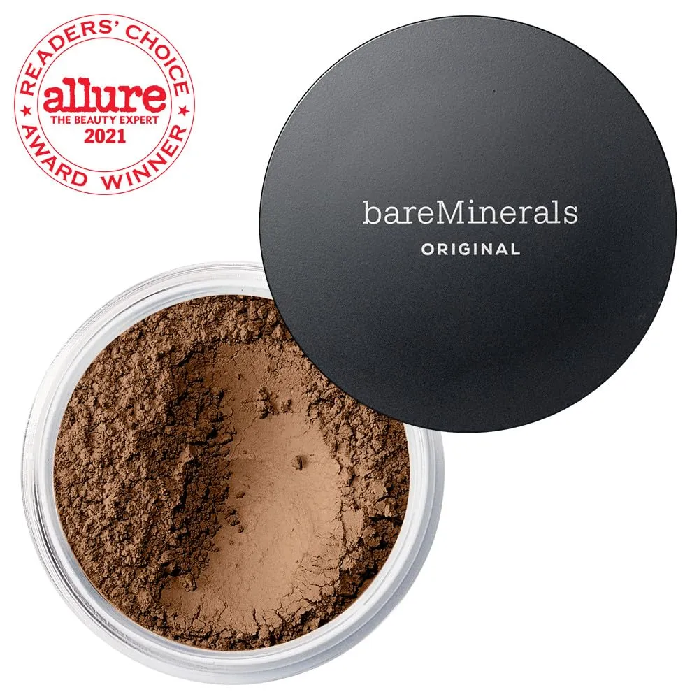 bareMinerals Original Loose Powder Foundation SPF 15, Lightweight Mineral Loose Powder Foundation Makeup, Buildable Coverage, Talc Free, Vegan