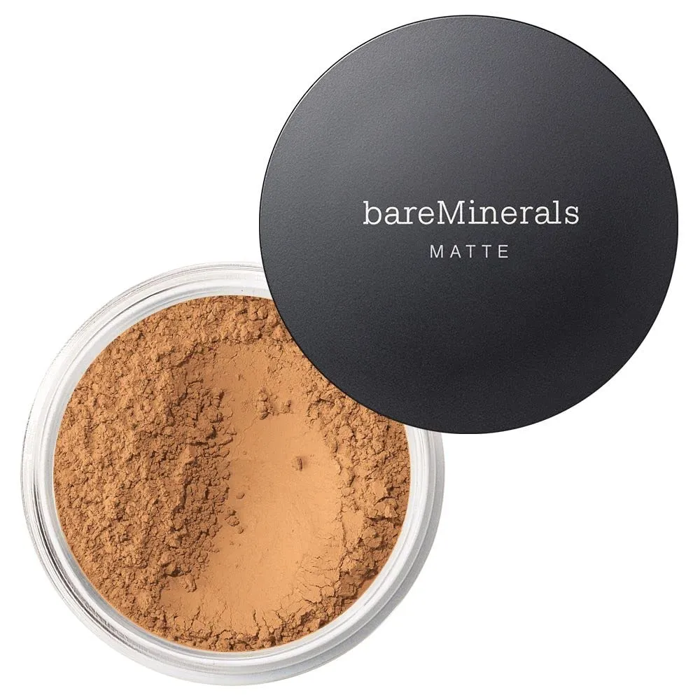 bareMinerals Original Matte Loose Mineral Foundation SPF 15, Powder Foundation Makeup, Buildable Coverage, Reduces Shine, Talc Free Foundation, Vegan