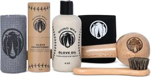 Baseball Glove Ultimate Break-in Kit - Includes Premium Oil for Ball Gloves, Mitt Conditioner, Hardwood Mallet, Wrap, Brush, and Microfiber Cloth - This is How to Break in a Glove Fast