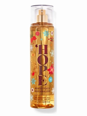 Bath & Body Works Winter Peach Marshmallow Fine Fragrance Body Spray Mist 8 oz (Winter Peach Marshmallow)