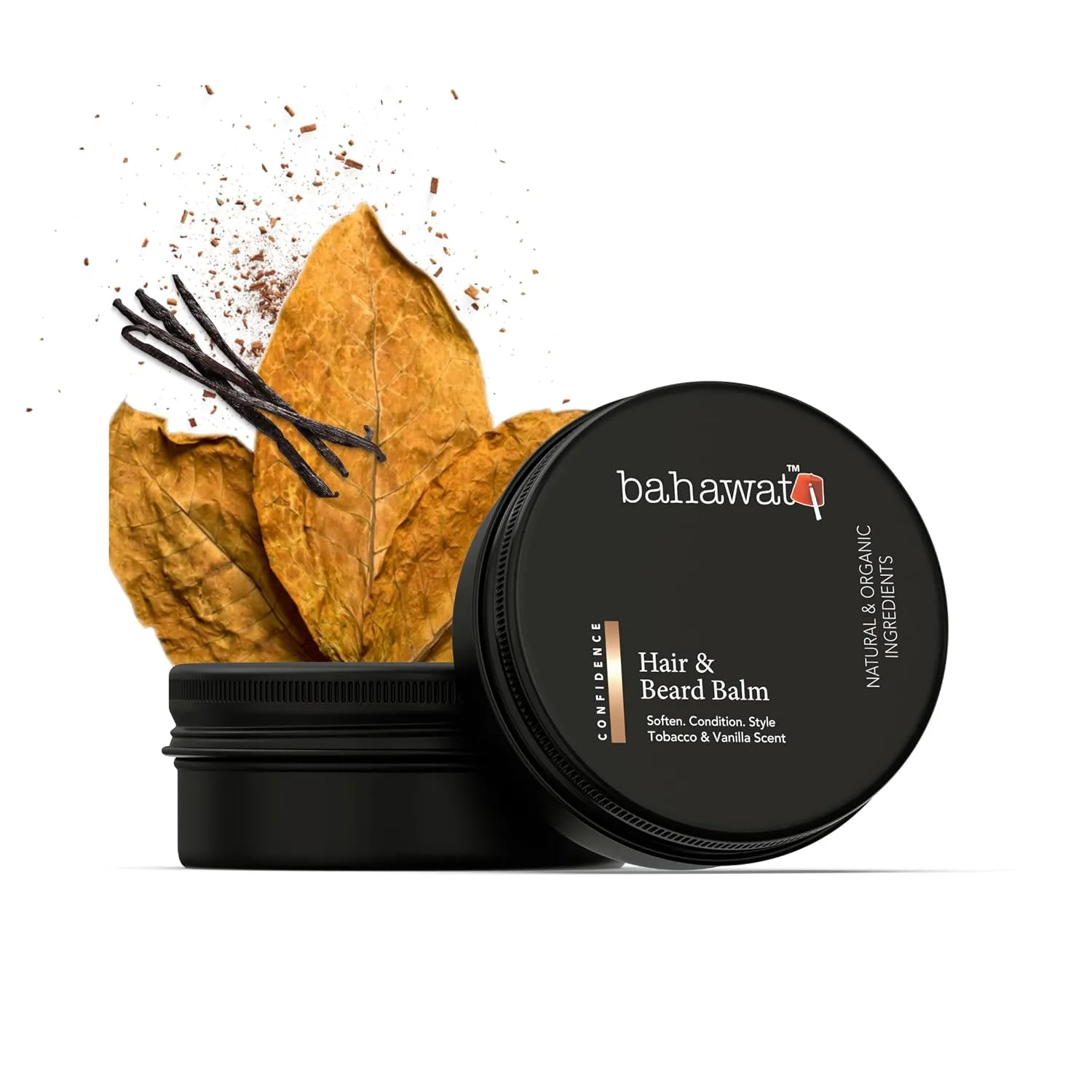 Beard Balm Confidence- Styles, Strengthens & Softens Beards - Natural Beard Conditioner- ZERO GRIT Balm - reduces beard itch, 2 ounce