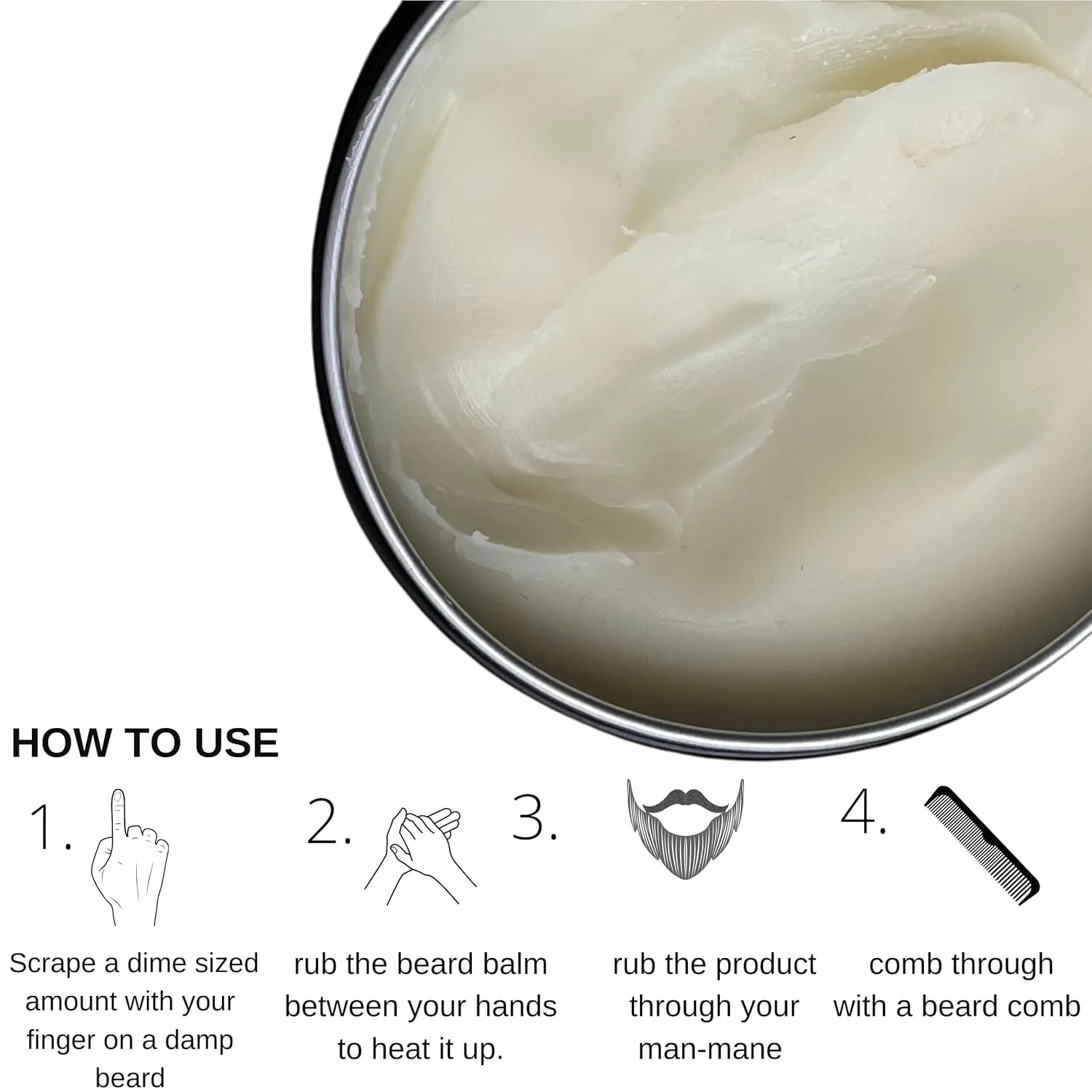 Beard Balm Confidence- Styles, Strengthens & Softens Beards - Natural Beard Conditioner- ZERO GRIT Balm - reduces beard itch, 2 ounce