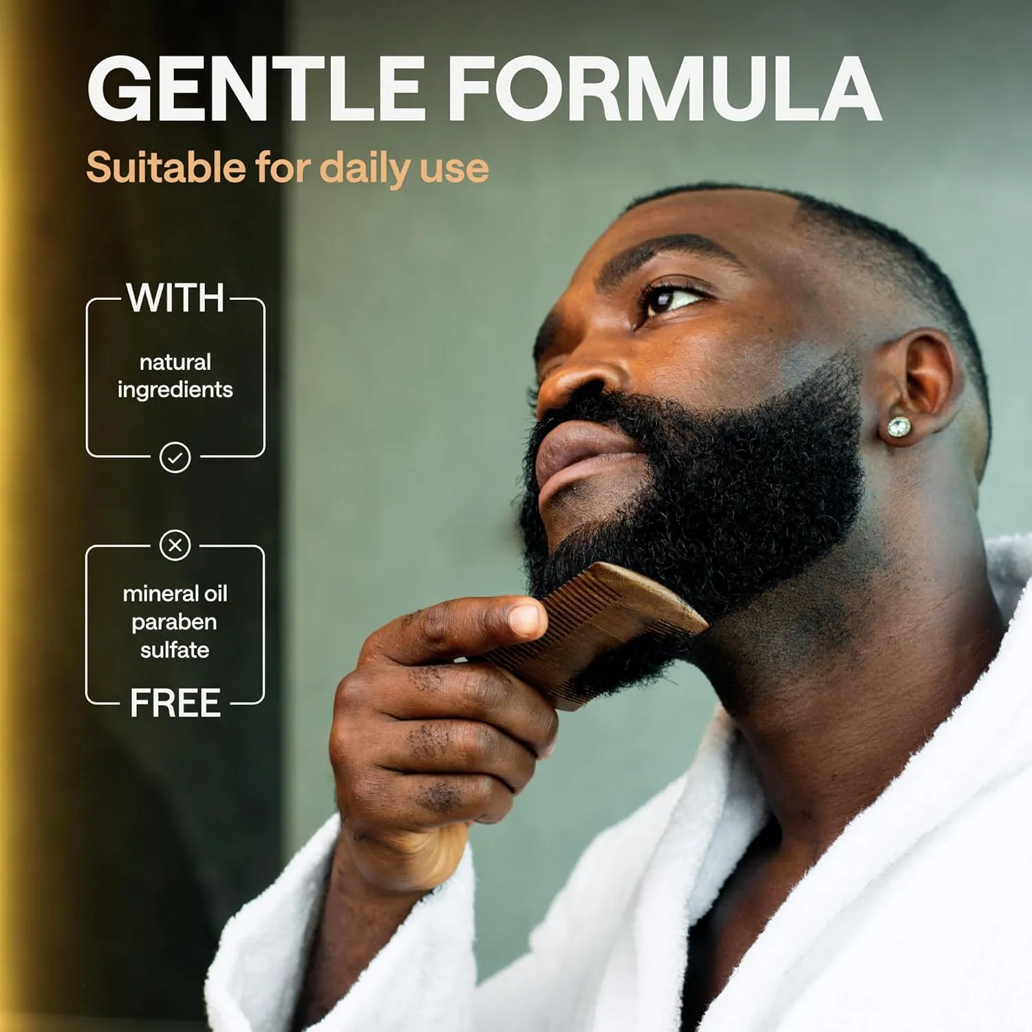 Beard Conditioner for Men - Conditioner Softener - Part of a Beard Care Kit for Men along with Beard Oil, Balm, Wash - Sandalwood Beard Conditioner 5 Oz (2 Pack)