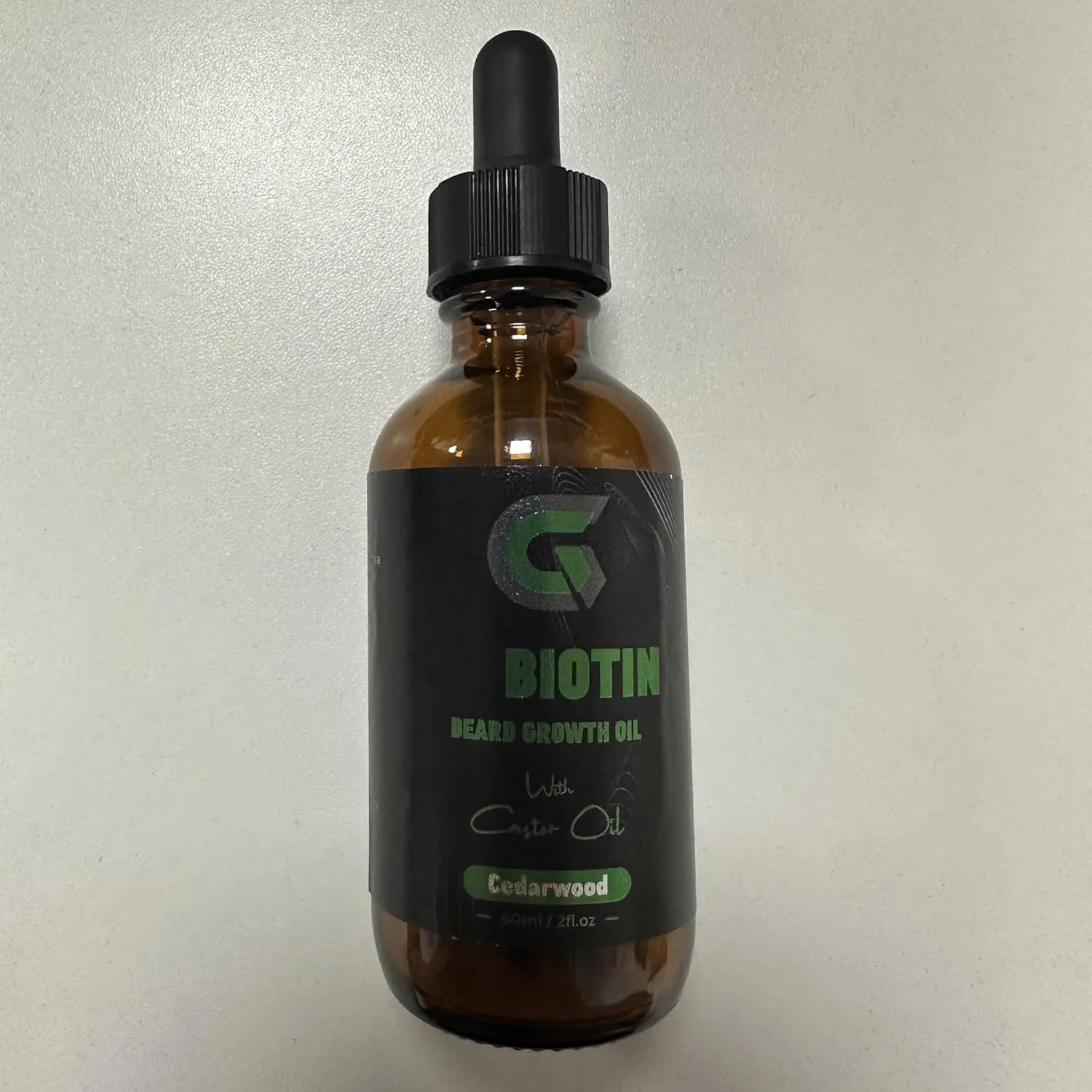 Beard Growth Oil with Biotin, Beard Oil for Men - Mustache Oil & Beard Conditioner for Growth - Hydrates, Thickens Facial Hair Growth - Made with Castor Oil & Argan Oil - 2Oz (Cedar)