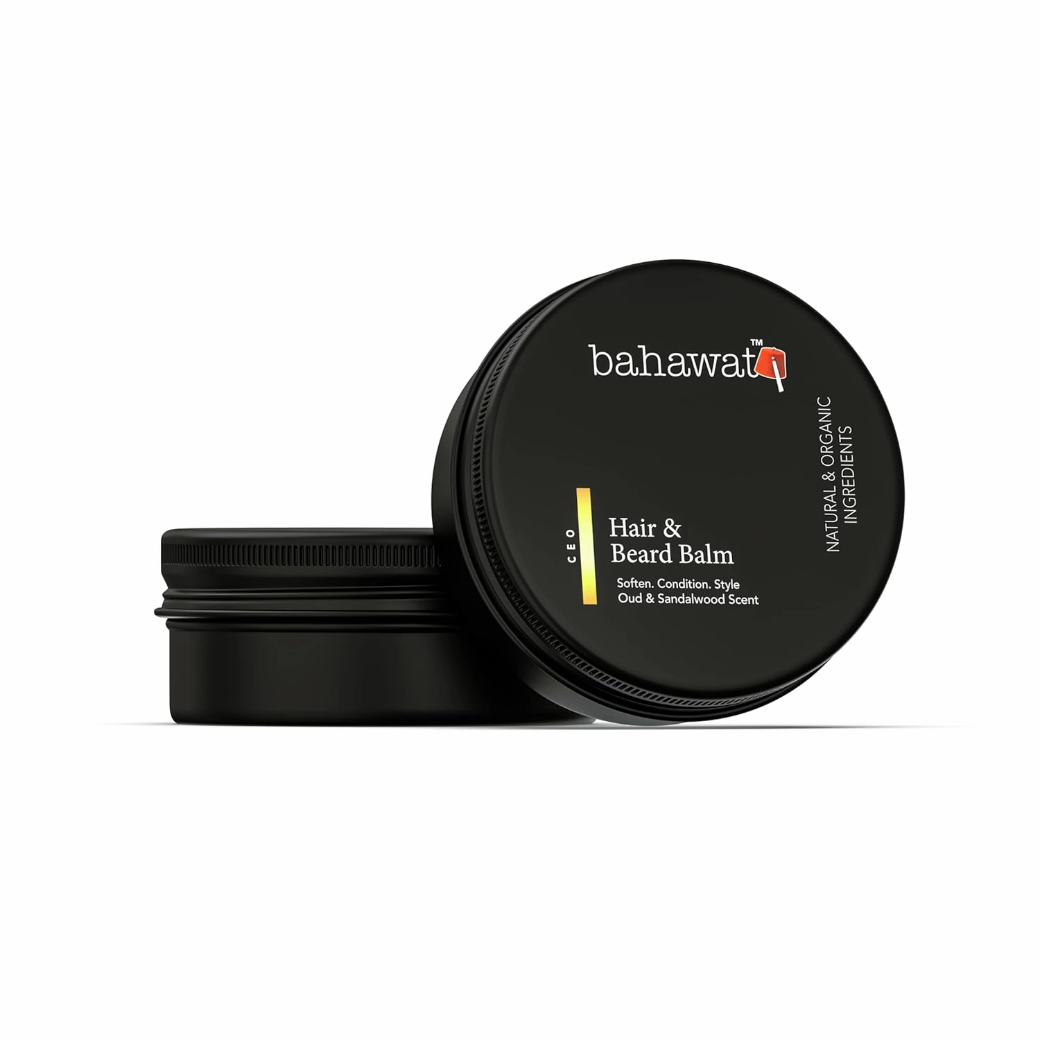 Beard Balm Oud & Sandalwood - Styles, Strengthens & Softens Beards - Natural Beard Conditioner- ZERO GRIT Balm - reduces beard itch, 2 ounce