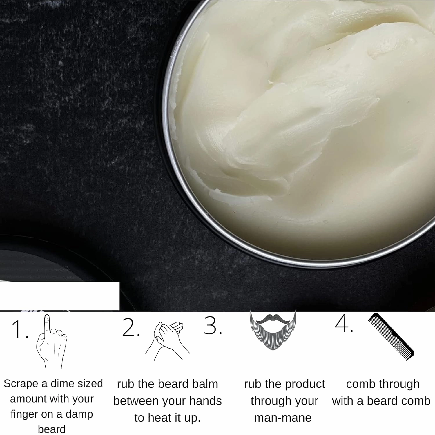 Beard Balm Oud & Sandalwood - Styles, Strengthens & Softens Beards - Natural Beard Conditioner- ZERO GRIT Balm - reduces beard itch, 2 ounce