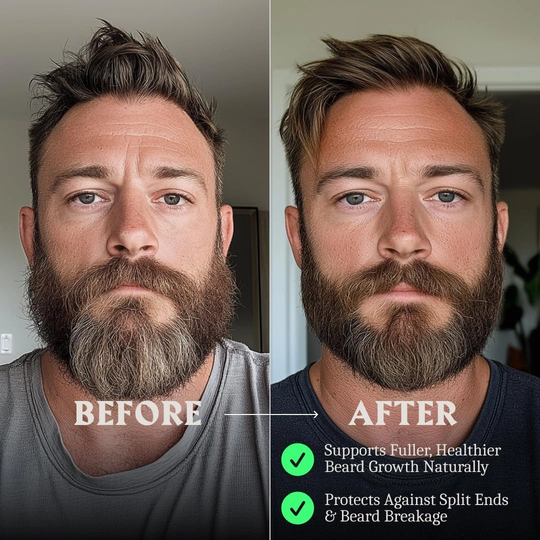 Beard Oil and Balm Set Unscented - Dual Use Leave in Beard Conditioner Tames, Styles, and Moisturizes Beards & Mustache - Made with Natural and Organic Argan & Jojoba Oils (2 Piece, Unscented)