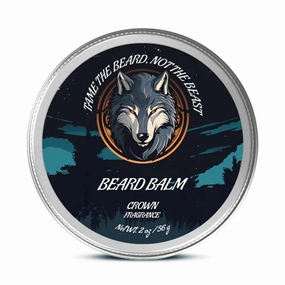 Beards and Stuff Crown Beard Balm - Beard Shaper for Men W/Beeswax & Essential Oils - Leave in Beard Conditioner for Men Flyaway Hair Tamer Helps Prevent Split Ends - Natural Unique Fragrances 2 oz