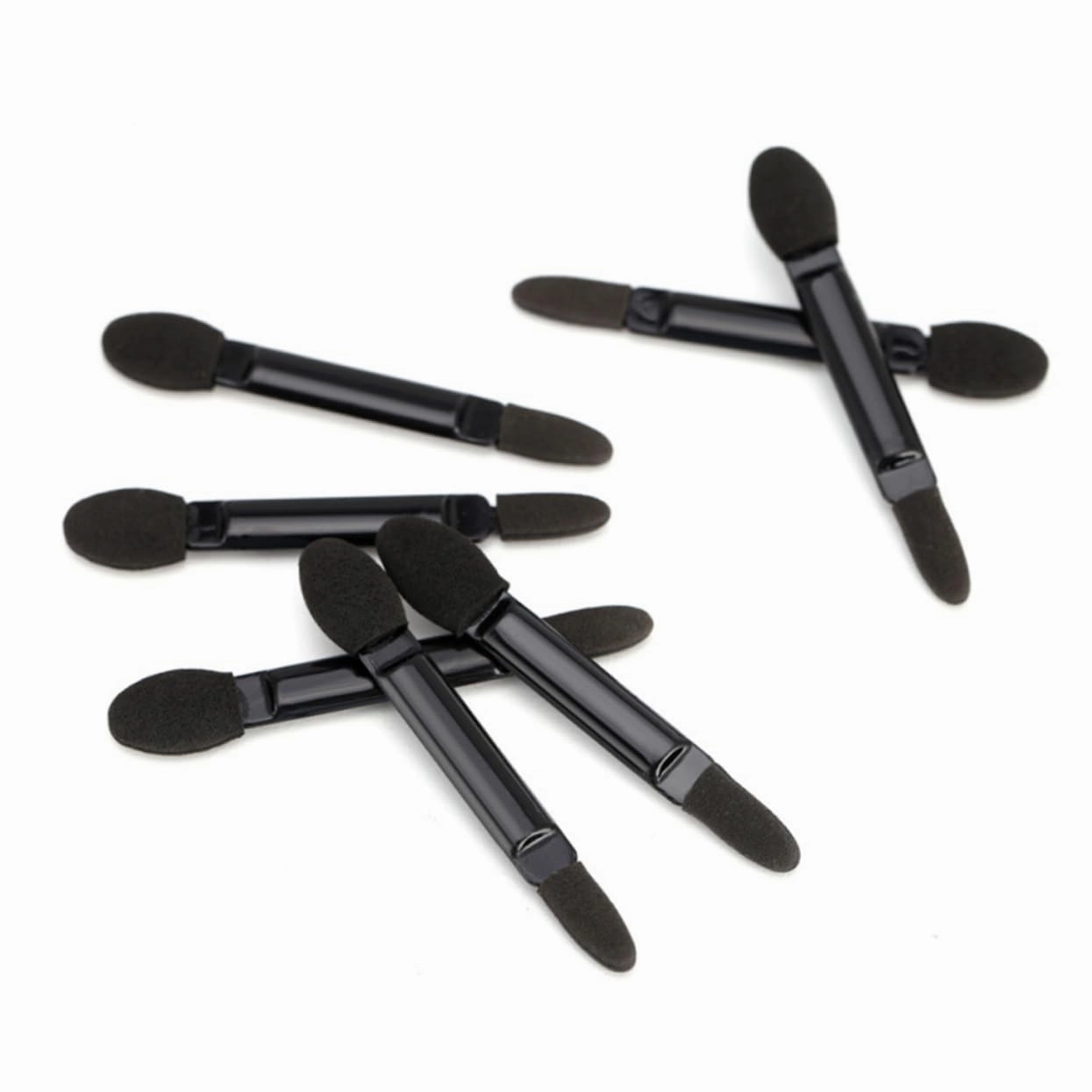 Beaupretty 200pcs Black Double-ended Eye Shadow Applicators Precision Makeup Brushes for Women Soft Sponge Tips for Natural to Dramatic Looks for Travel Parties and Daily Use