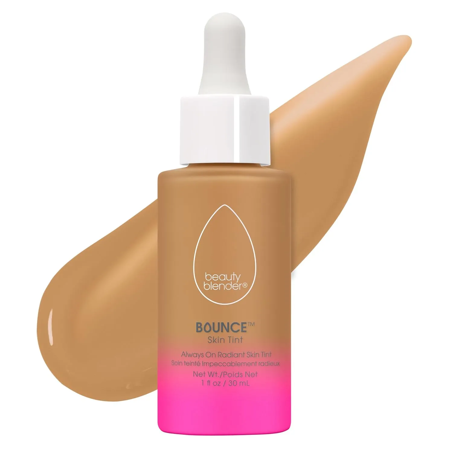 Beautyblender 12-Hour Always on Radiant Skin Tint, Breathable Serum Foundation Stays Put for All Day Long Wear, Infused with Hyaluronic Acid & Niacinamide, Medium 5