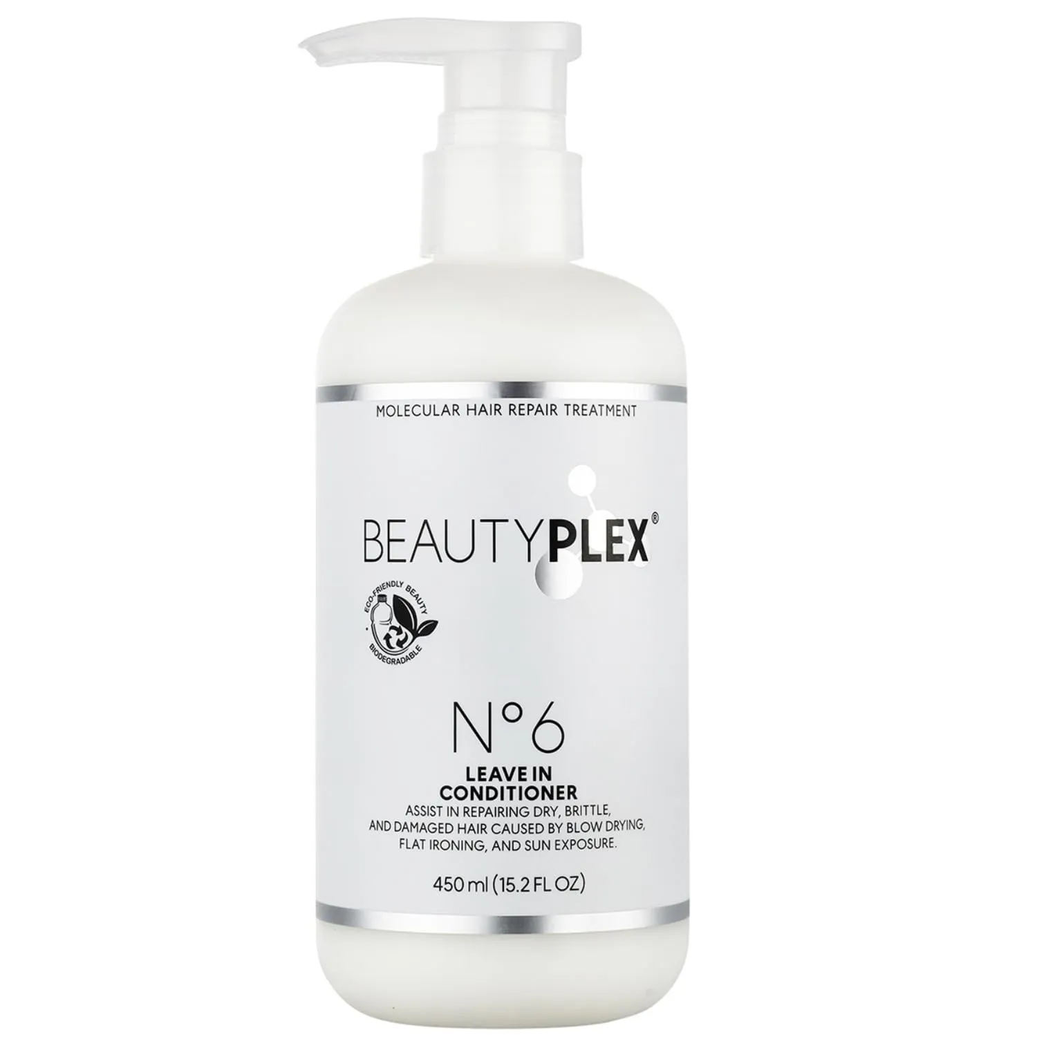 Beautyplex 6 Leave in conditioner | Molecular Hair Repair Treatment Fino | Hair Mask | Strengthens, Nourishes, Moisturizes & Repairs Hair Structure. Softness, Frizz Control. 450ml. (15.2 oz)