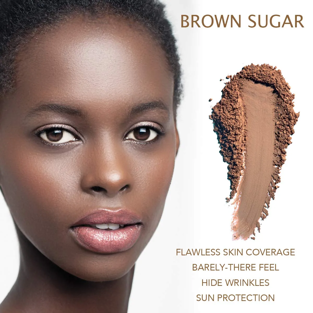 Bellaterra Cosmetics Mineral Powder Foundation | Long-Lasting All-Day Wear | Buildable Sheer to Full Coverage – Matte | Sensitive Skin Approved | Natural SPF 15 (Brown Sugar) 9 grams