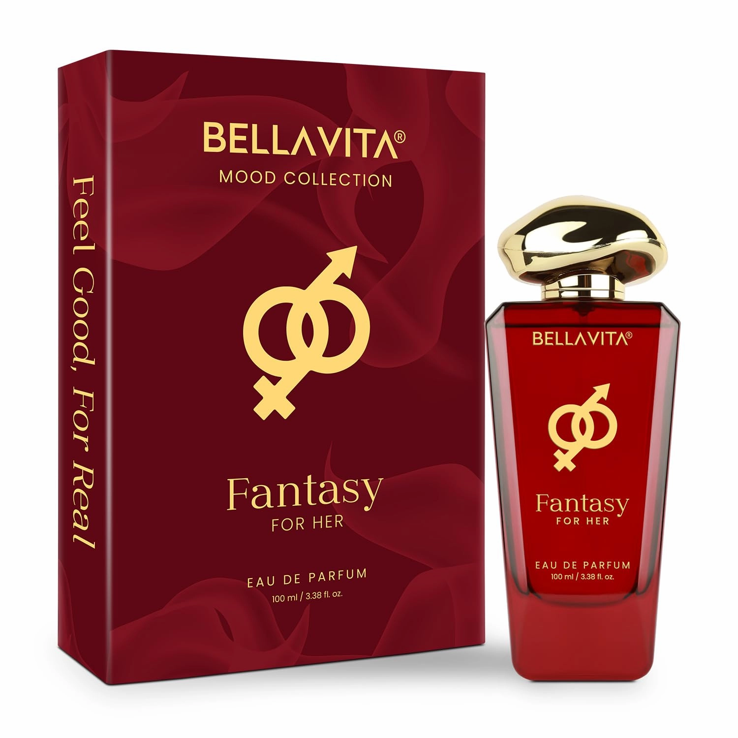 BELLAVITA Luxury Mood Collection FANTASY Perfume for Women 100ml | Pheromone Inspired Technology Long Lasting Fragrance | Notes of Pink Pepper, Orange and Saffron | Floral, Spicy Premium Fragrance