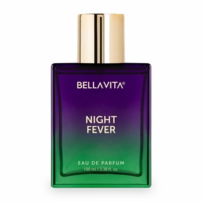 BELLAVITA Luxury NIGHT FEVER Perfume for Women and Men | Notes of Bergamot Mandarin, Peach, Musk & Vanilla | Long Lasting Eau De Parfum for Man and Woman | Fruity Premium Unisex Fragrance Scent