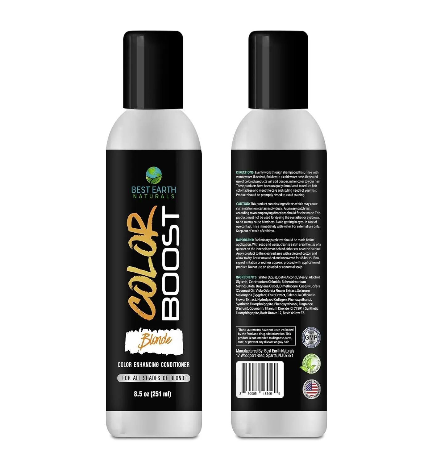 Best Earth Naturals Color Boost Blonde Color Depositing Conditioner For All Shades of Blonde Hair For Men and Women 8.5 Ounces