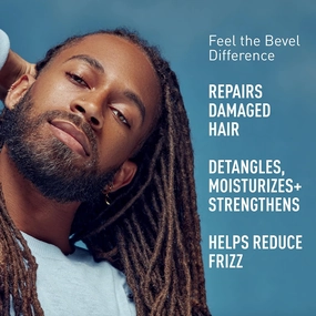 Bevel Leave In Conditioner for Men - Curly Hair Conditioner with Hemp Seed Oil and Biotin, Detangles Moisturizes and Strengthens Hair, 7 Oz (Pack of 2)