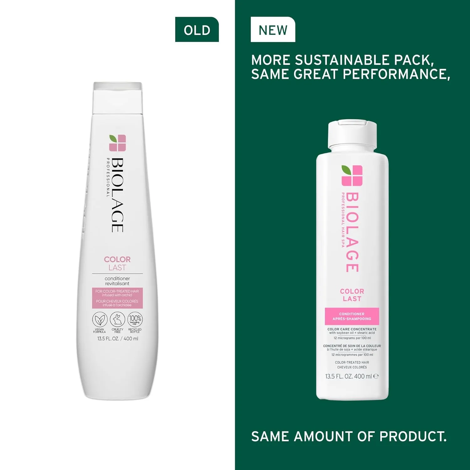 Biolage Color Last Conditioner - Protects & Preserves Color Treated Hair, Nourishes & Repairs, Vegan, Paraben-Free, Packaging may vary
