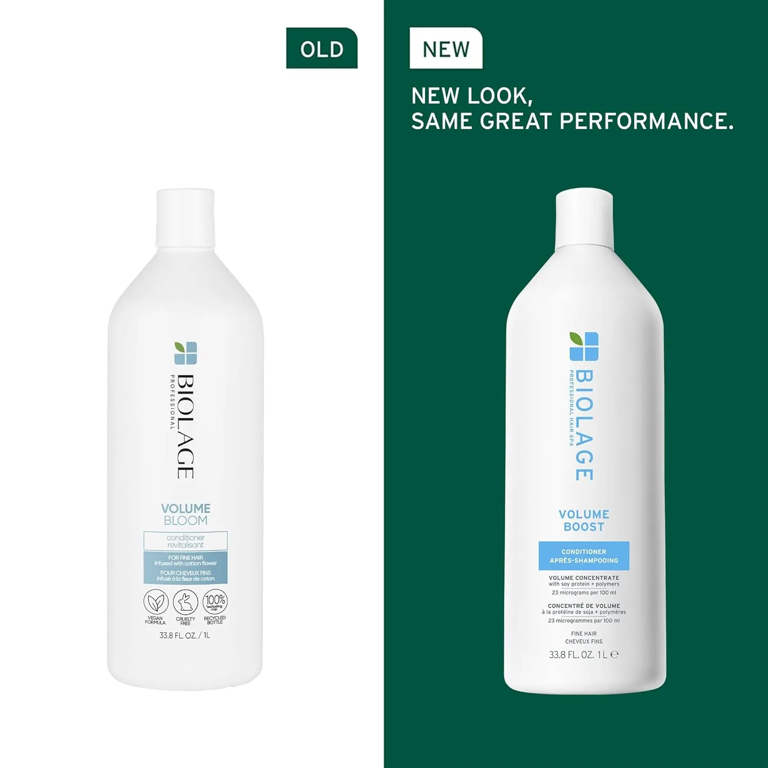 Biolage Volume Boost Conditioner - Weightless Moisture, Shine & Volume, For Fine Hair, Soy Protein & Polymers, Vegan & Paraben-Free, Packaging may vary