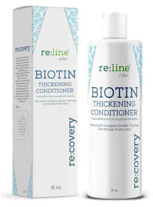 Biotin Hair Growth Conditioner for Hair Loss Natural Thickening Volume Conditioner for Fine Hair Volumizing Deep Treatment for Thinning Color Treated Hair Sulfate Free with Castor Oil for Woman & Men
