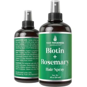 Biotin   Rosemary Oil Spray For Hair Growth. Vegan Leave In Conditioner For Women, Men. Strengthens & Hydrates Thinning, Dry Hair for a Healthier-Looking Scalp