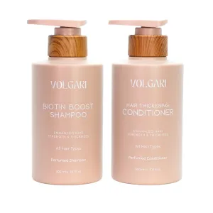 Biotin Shampoo and Conditioner Set, 20.28 Fl Oz - Scented Volumizing Shampoo and Conditioner, Thickening Formula to Strengthen & Nourish Hair, Ideal for Fuller-Looking Hair