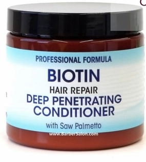 Biotin Hair Repair Deep Penetrating Conditioner with Saw Palmetto Jar 16 oz