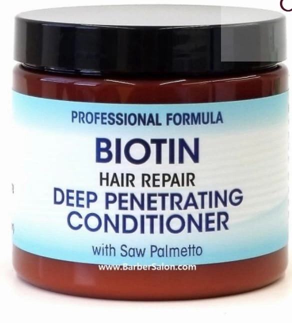 Biotin Hair Repair Deep Penetrating Conditioner with Saw Palmetto Jar 16 oz