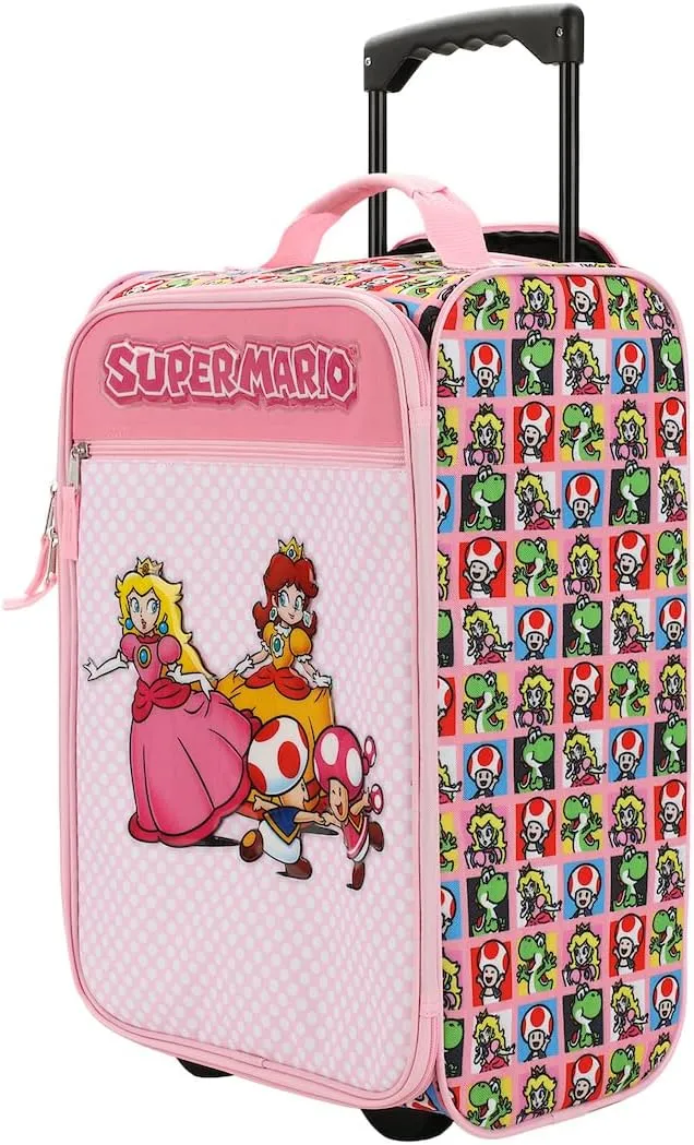 Bioworld Super Mario Bros Character Squares 18" Soft-Sided Luggage