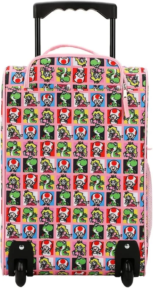 Bioworld Super Mario Bros Character Squares 18" Soft-Sided Luggage