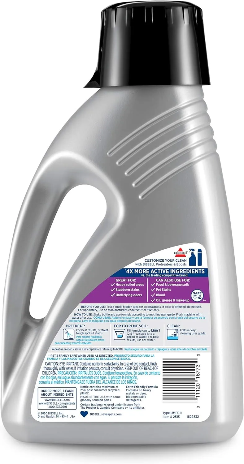Bissell PRO MAX Clean   Refresh with Febreze Full Size Carpet Cleaner Machine Formula, 48 oz., 2515A