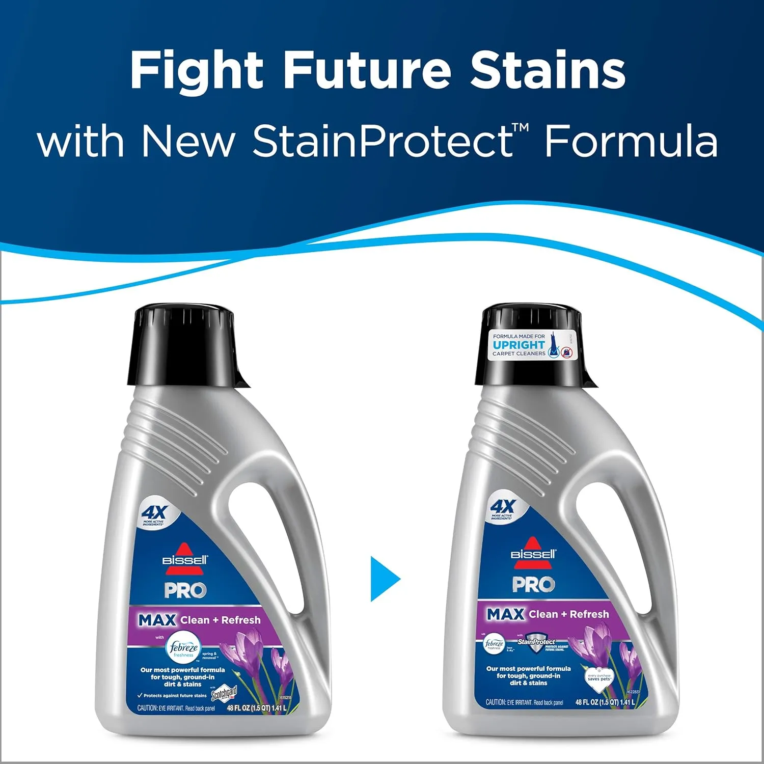 Bissell PRO MAX Clean   Refresh with Febreze Full Size Carpet Cleaner Machine Formula, 48 oz., 2515A