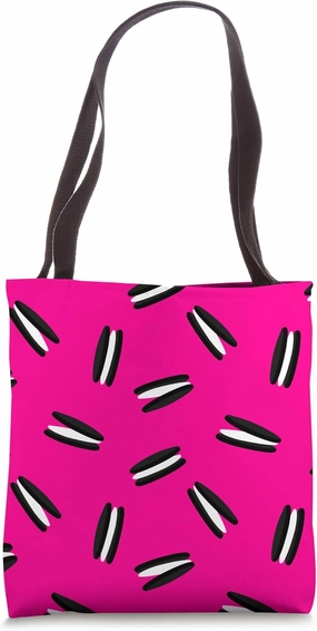 black white cookies hot pink Tote Bag