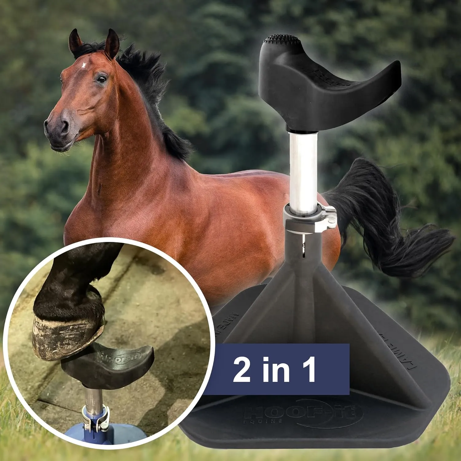 Blacksmith Farrier Horse Hoof Stand, Black