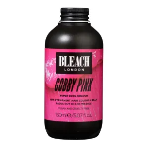 Bleach London Gobby Pink Semi-Permanent Hair Colour Cream - Bubblegum Pink, Vegan, Cruelty Free, Vibrant Temporary Dye 150 ml