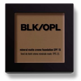 BLK/OPL Mineral Matte Creme Powder Foundation, True Color - SPF 15 Buildable & Blendable Face Foundation Makeup with Matte Finish - Full Coverage, Color Correcting & Sculpting - Au Chocolat