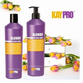 BLONDE – Streaked Hair- SHAMPOO 350ML CONDITIONER 350ML  SERUM100ML – SET, Blue