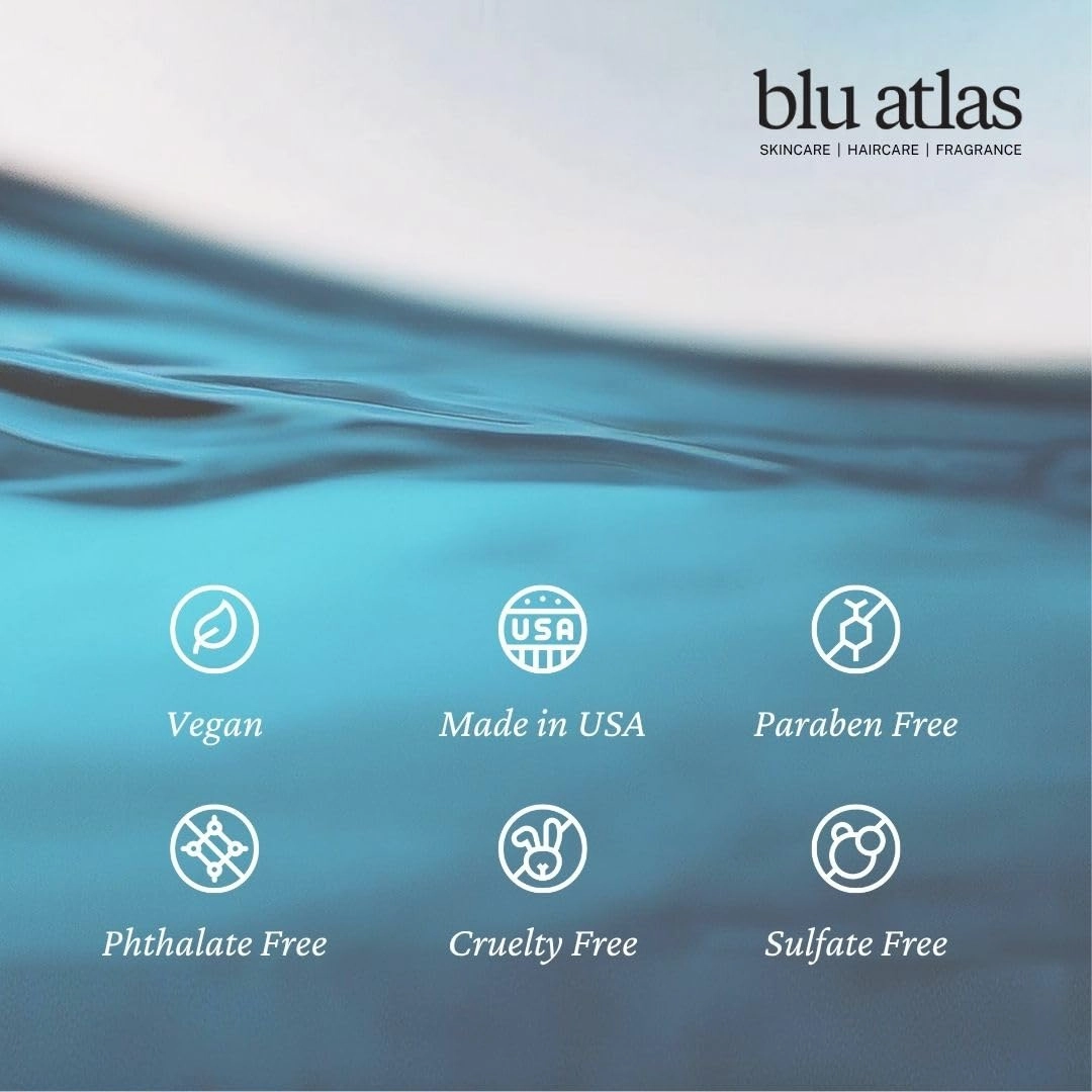 Blu Atlas Men's Natural Conditioner – Organic, Sulfate-Free, Paraben-Free – Deep Moisturizing & Scalp Soothing – Classic Scent (Bergamot, Sage, Patchouli) – Made in America – 8 oz