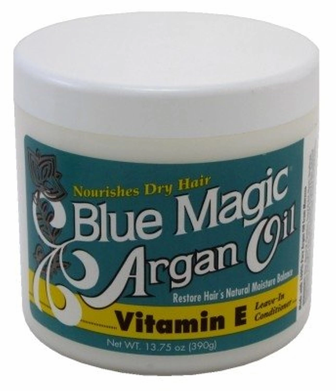 Blue Magic Argan Oil & Vitamin-E Leave-In 13.75 Ounce Jar (406.6ml) (3 Pack)
